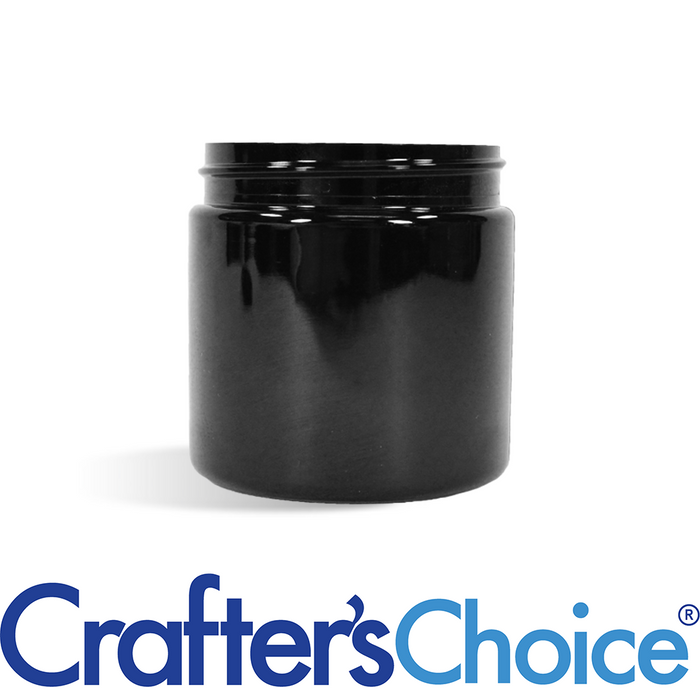 4 oz Black Basic Plastic Jar - 58/400