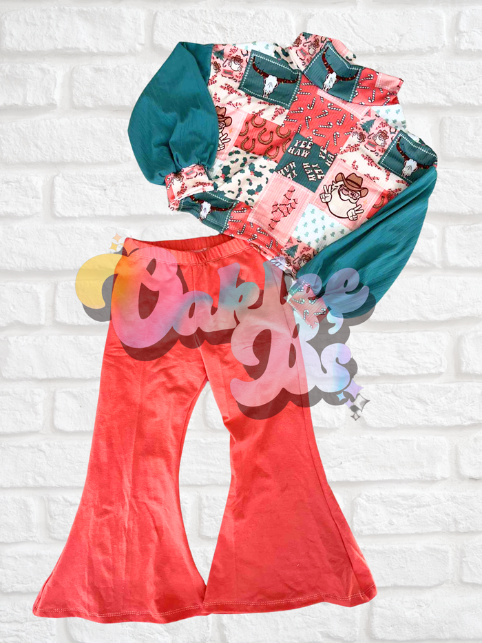 4T RTS flares and mock neck sweater