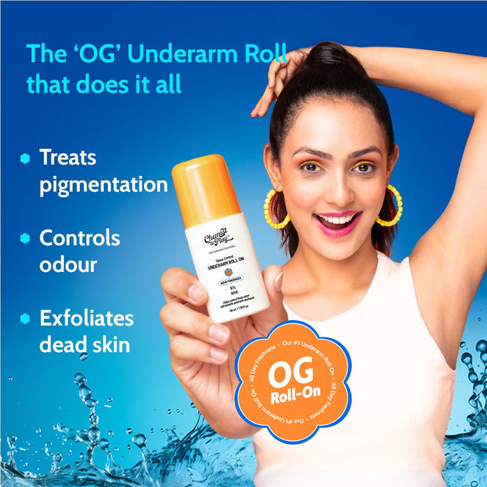 5% AHA Underarm Roll on for Odour Control & Pigmentation (Aqua) - 40 ml