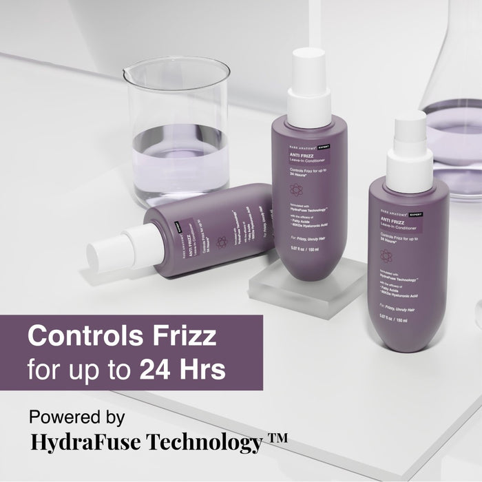 Anti-Frizz Leave-In Conditioner with Argan Oil & Hyaluronic Acid for frizzy hair - 150 ml | Pack of 3