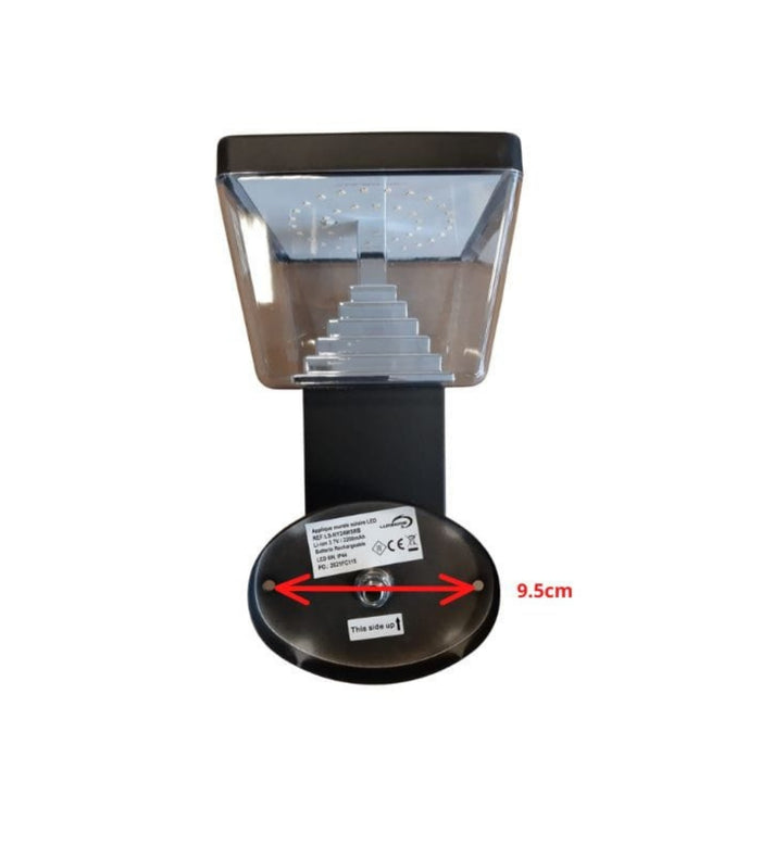 Applique murale extérieure LED solaire LIBERTY, Noire, avec détecteur - 3 modes d'éclairage 100 à 1000 lumens