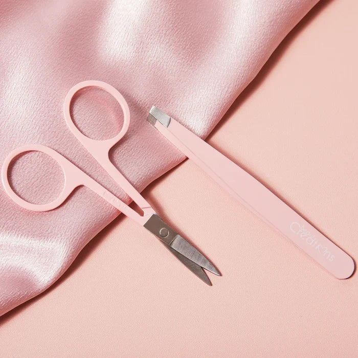 BEAUTY CREATIONS pluck & trim brow pink ket مجموعة ادوات للعناية بالحواجب