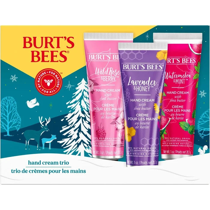 BURT's Bees hand cream trio بكج يحتوي ثلاثة مرطب لليدين من برتس بيز