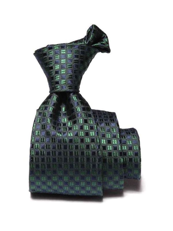 Campania Structure Dark Green Silk Tie