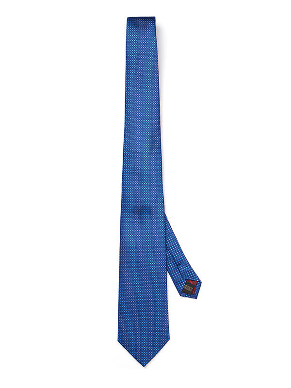 Campania Structure Medium Blue Silk Tie