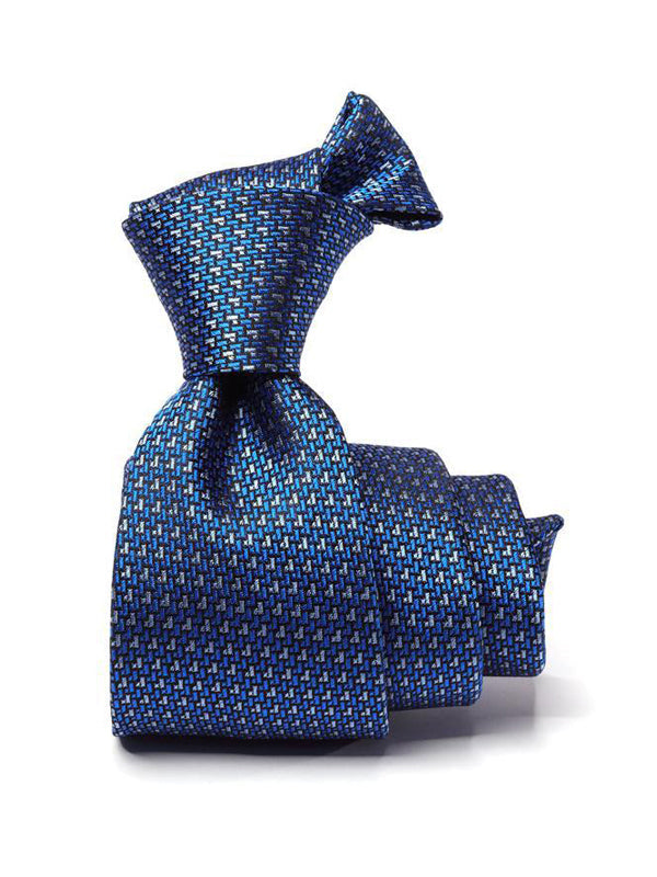 Campania Structure Medium Blue Silk Tie