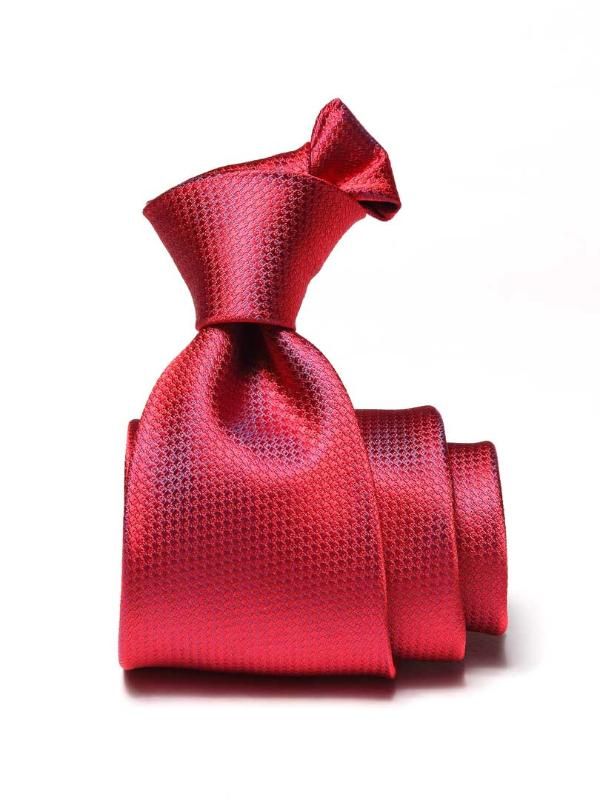 Campania Structure Medium Red Silk Tie