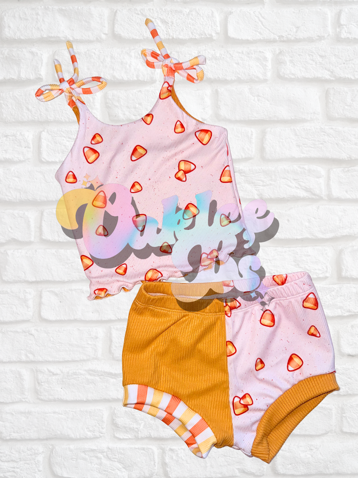 Candy Corn Brielle Top & Shorties
