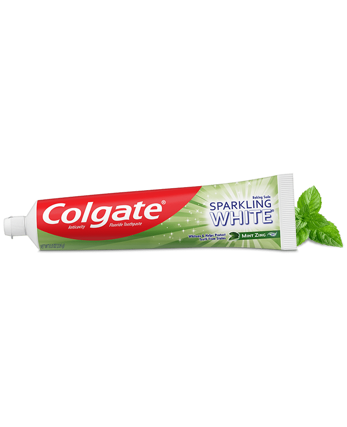 COLGATE Baking Soda Sparkling White Mint Zing Gel معجون الأسنان بمزيج صودا الخبز لتبييض لامع من كولكيت
