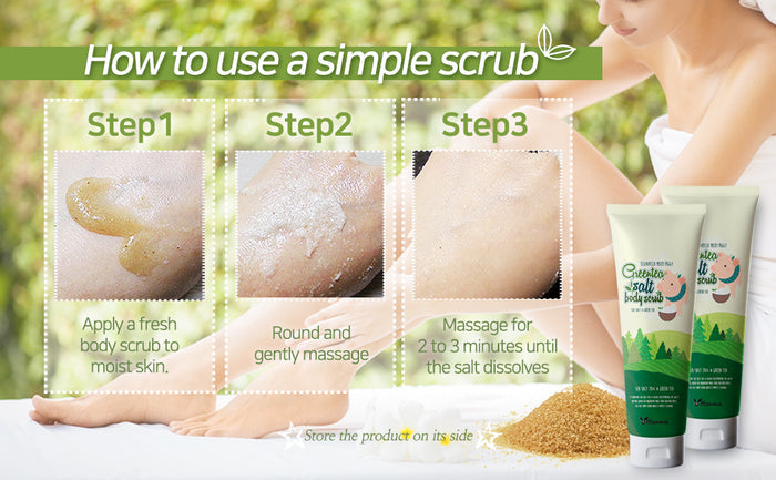 Elizavecca Greentea Salt Body Scrub مقشر الجسم بملح الشاي الاخضر