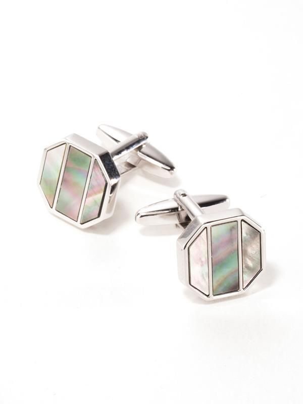 Grey Onyx Stone Cufflinks
