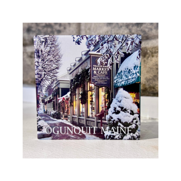 Holiday Village Food Market Ogunquit Ceramic Coaster