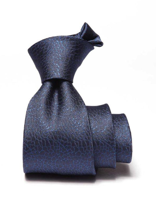 Kingcross Structure Navy Microfibre Tie