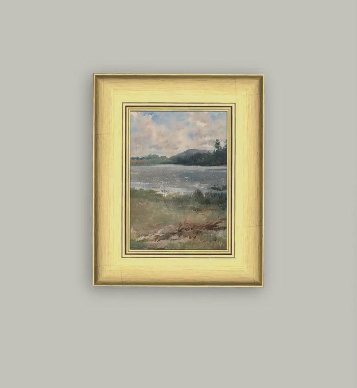 Lakeside Landscape Framed Art