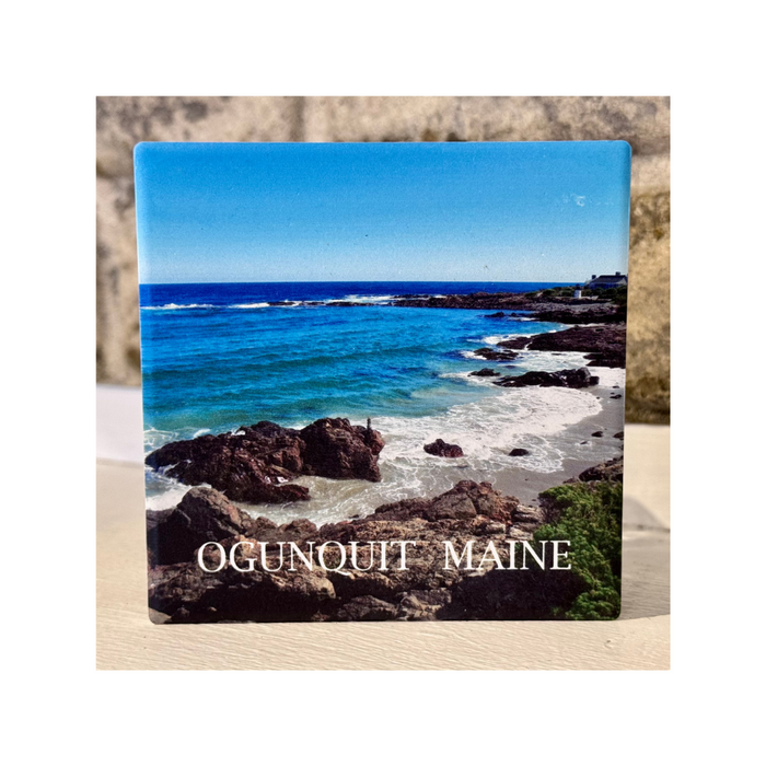 Marginal Way Pano Ogunquit Ceramic Coaster