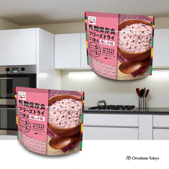 Nagatanien Freeze Dried Rice Plum Shiso Flavor 2 Packs