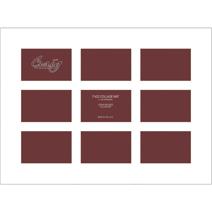 Rectangular Collage, 9 4x6 Openings with 2" Border