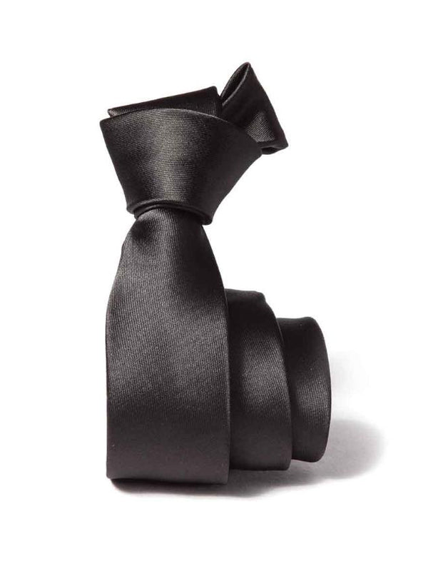 ZOD! Solid Black Microfibre Tie