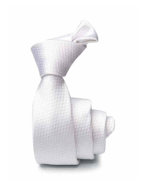 ZOD! Structure White Microfibre Tie