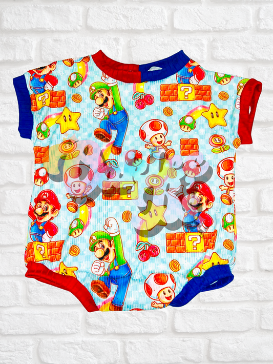 12m RTS tee romper w snaps