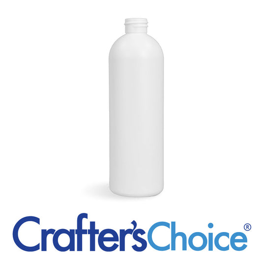 16 oz White HDPE Bullet Bottle - 28/410