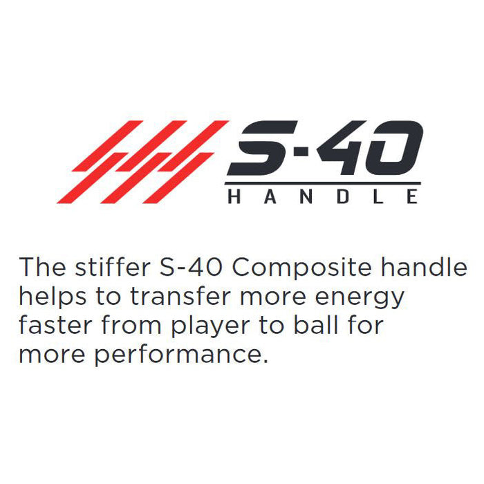 Logo and text promoting the 2023 Marucci CATX Connect (-8) USSSA bat. Text reads: “The stiff composite handle and AZR alloy barrel transfer energy faster from player to ball for enhanced performance.”.