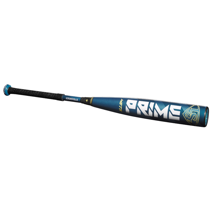 The 2025 Louisville Slugger Meta Prime (-8) 2 3/4" USSSA Baseball Bat (WBL2971010) features a composite barrel with white text.