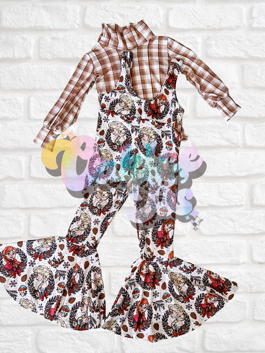 2T RTS Pinafor & mock neck top