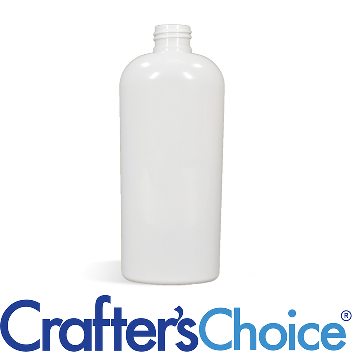 4 oz White Cosmo Oval Plastic Bottle - 20/410