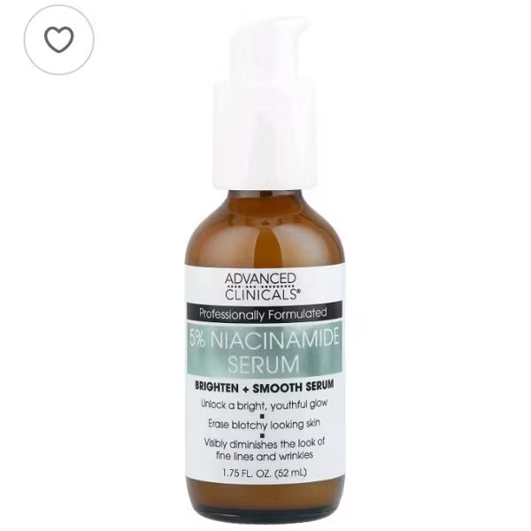 ADVANCED CLINICALS 5% Niacinamide Serum Professional Strength Serum سيروم النياسيناميد