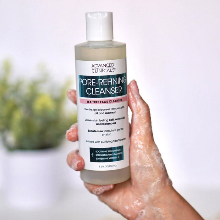 ADVANCED CLINICALS Pore Refining Cleanser Tea Tree غسول الوجه من ادفانسد كلينيكالز
