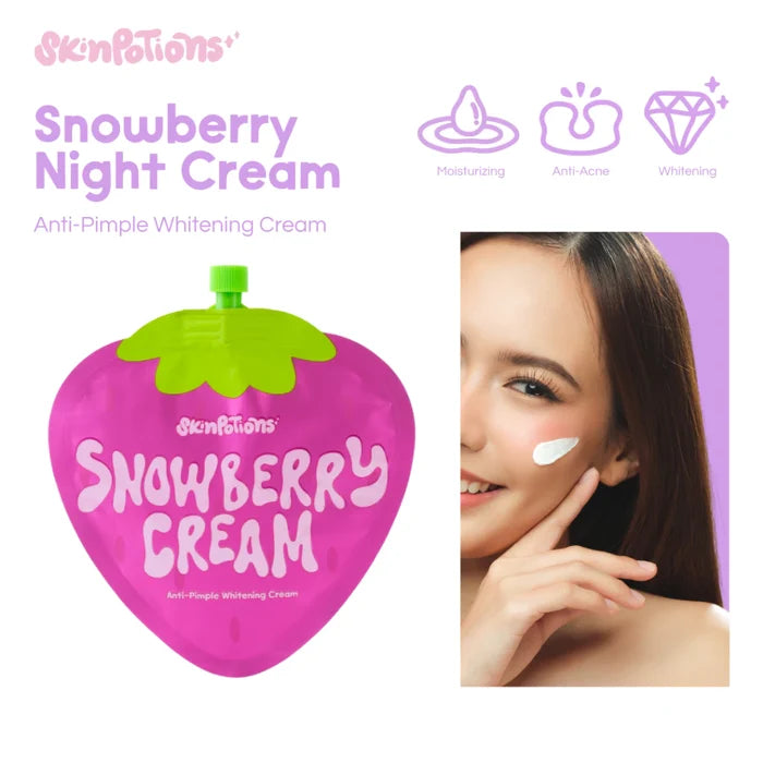 (AM-PM GLOW) SkinPotions Snowberry Day Cream + Snowberry Night Cream