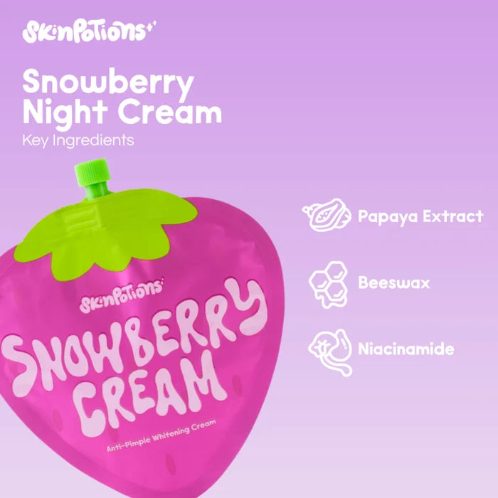 (AM-PM GLOW) SkinPotions Snowberry Day Cream + Snowberry Night Cream