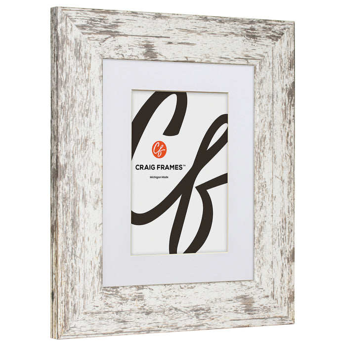 American Barn 2", Matted Alabaster White Picture Frame