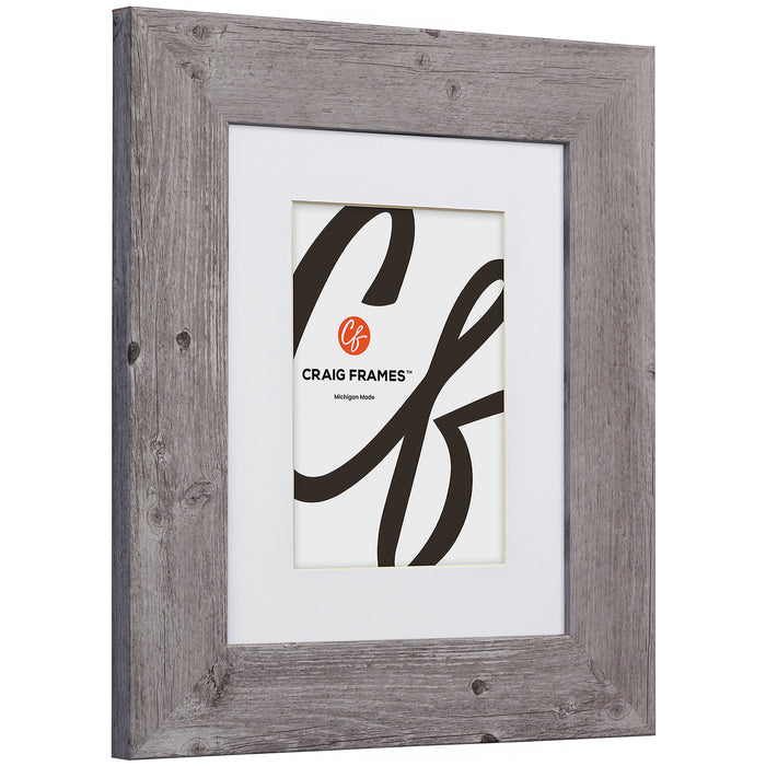 American Barn 2", Matted Light Gray Picture Frame