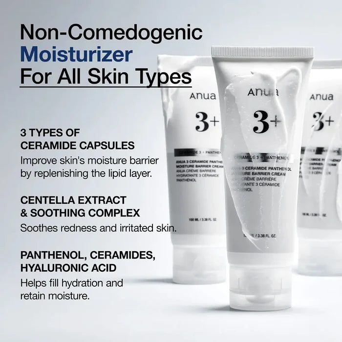Anua 3+ Ceramide Panthenol Moisture Barrier Cream - 100ml