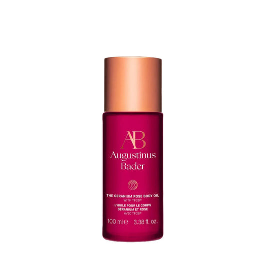 Augustinus Bader The Geranium Rose Body Oil 100ml bottle with gold cap