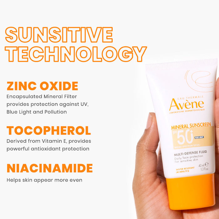 Avène Mineral Sunscreen Multi-Defense Fluid Tinted SPF 50+