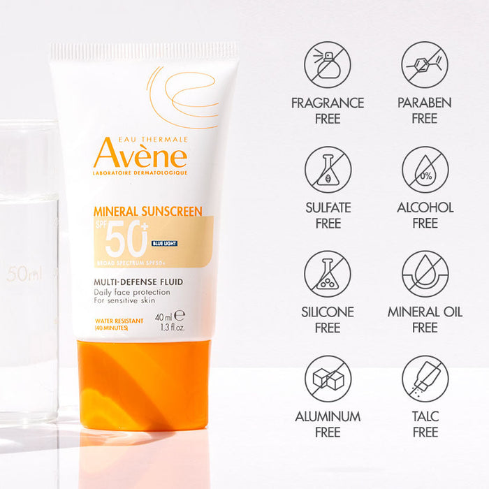Avène Mineral Sunscreen Multi-Defense Fluid Tinted SPF 50+