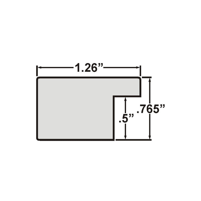 Bauhaus 125 1.25", Barnwood Gray Picture Frame