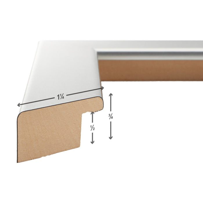 Bauhaus 125 1.25", Brushed Silver Picture Frame