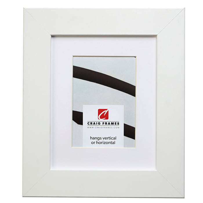 Bauhaus 200 2", Matted White Satin Mica Picture Frame
