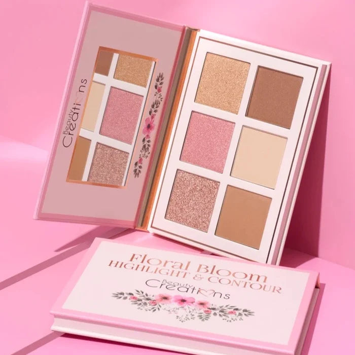 BEAUTY CREATIONS FLORAL Bloom Highlight and Contour ￼￼بالت اضاءة وكونتور