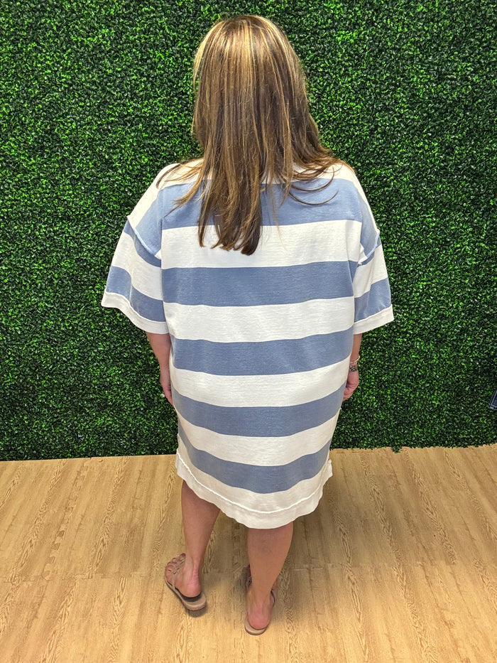 *best seller restock* Rugby Striped Dress-Easel