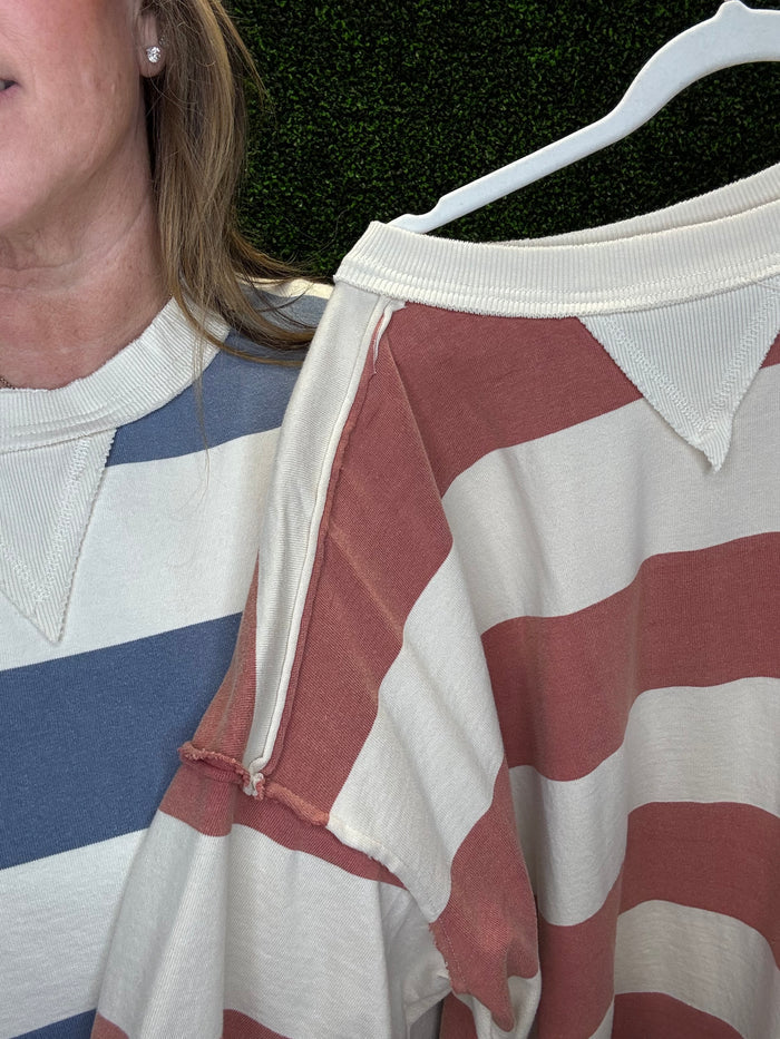 *best seller restock* Rugby Striped Dress-Easel