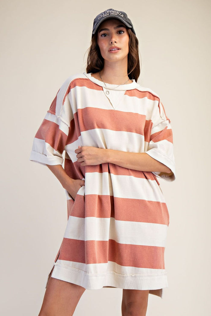 *best seller restock* Rugby Striped Dress-Easel