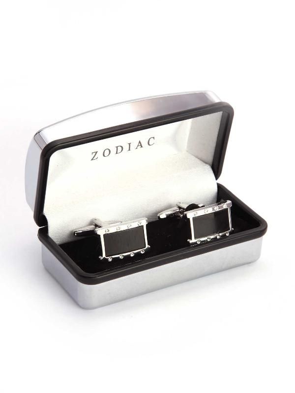 Black & Silver Enamel Cufflinks