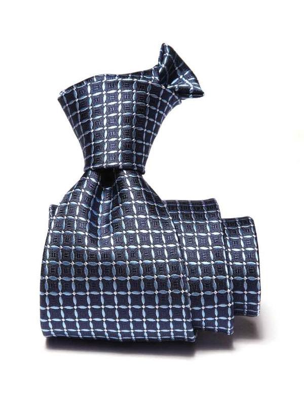 Campania Structure Dark Blue Silk Tie