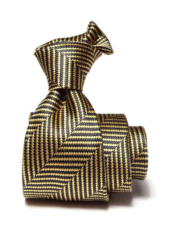 Campania Structure Dark Gold Silk Tie