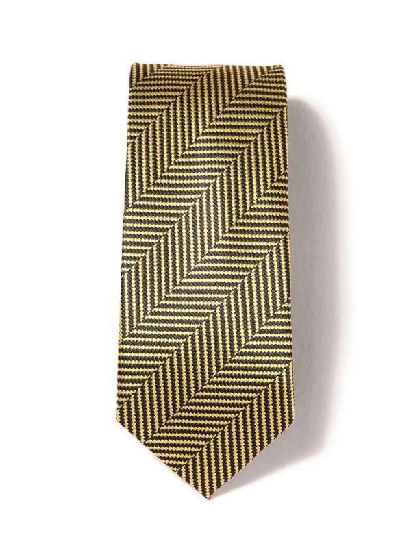 Campania Structure Dark Gold Silk Tie